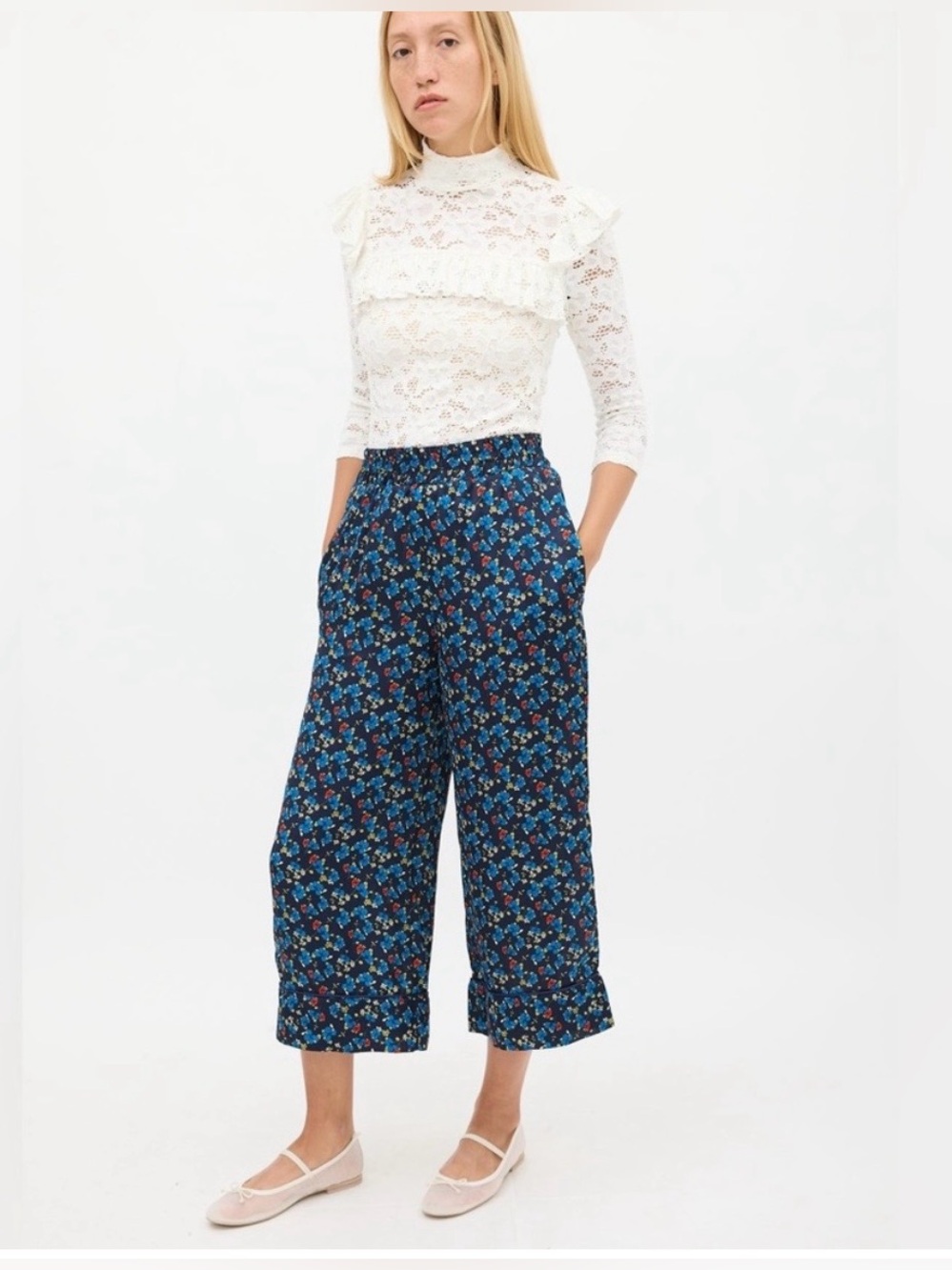 SMYTHE Wide Leg Floral Palazzo Pants - XS